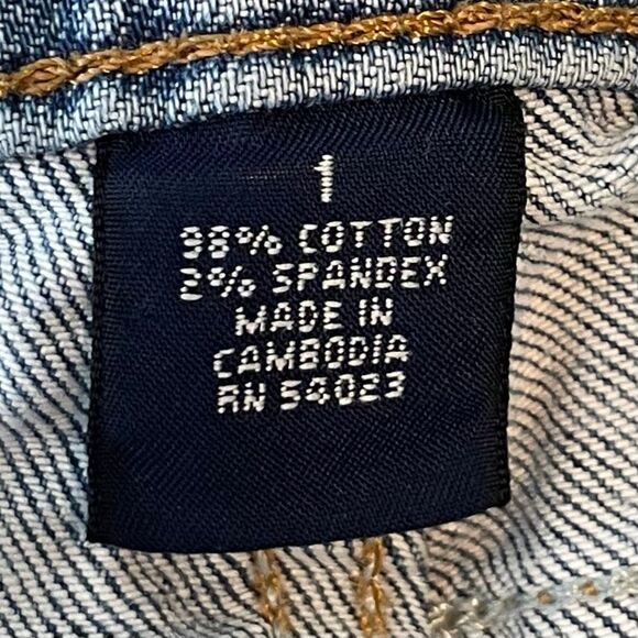 Gap Classic Cropped Straight Leg Jeans Blue Light Wash Low Rise 1 - Picture 3 of 6